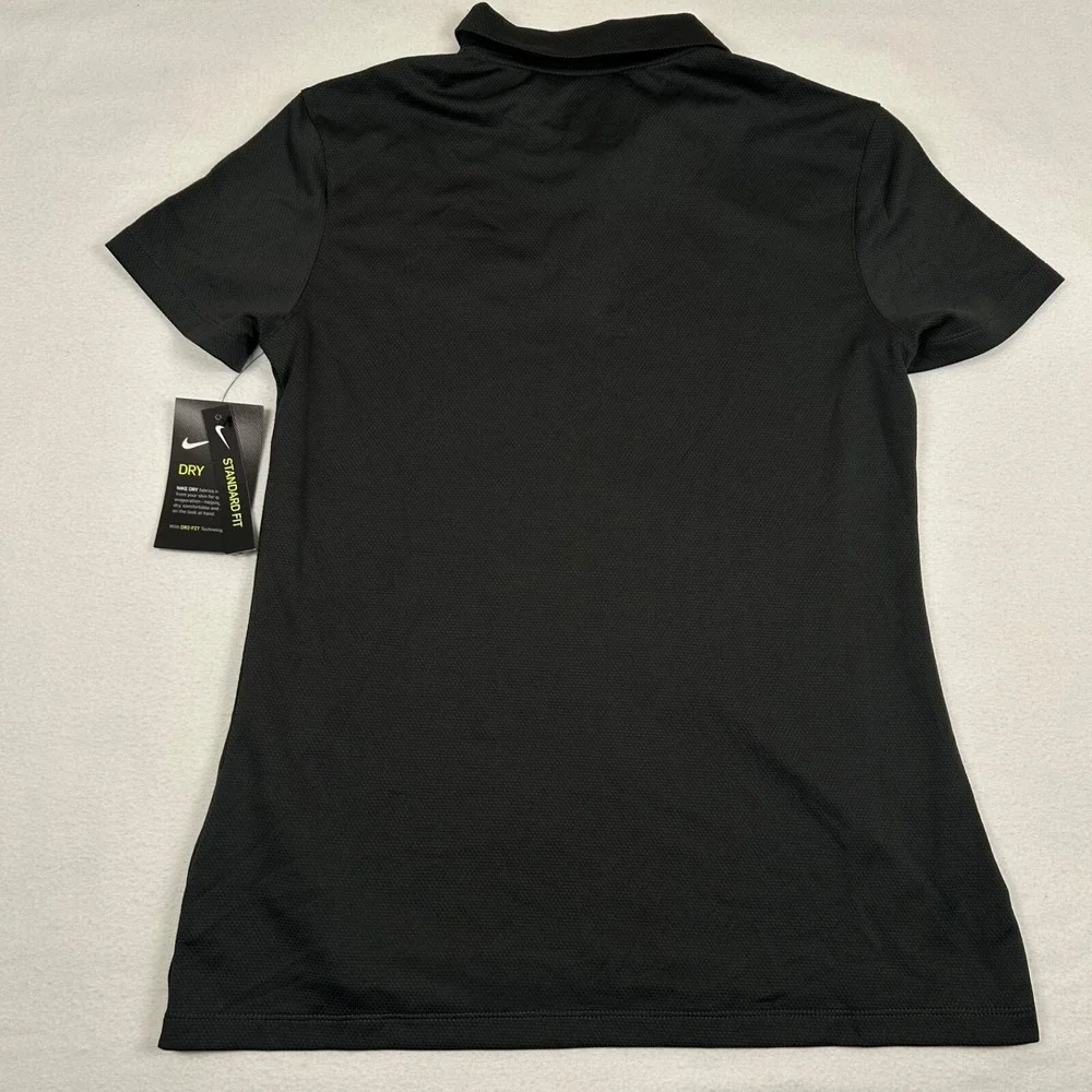 Nike Dri Fit PGA Ocean Course 2021 Polo Black Golf Womens Small NWT